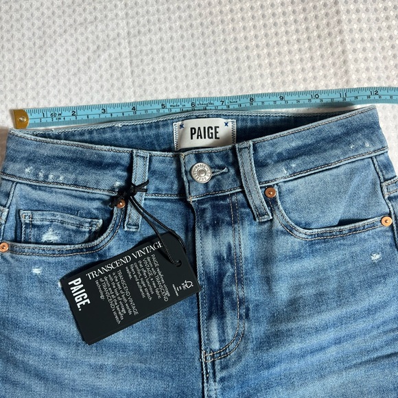 PAIGE High Rise Bootcut Jeans Transcend Vintage Stretch Medium Wash Blue Women - Picture 5 of 10